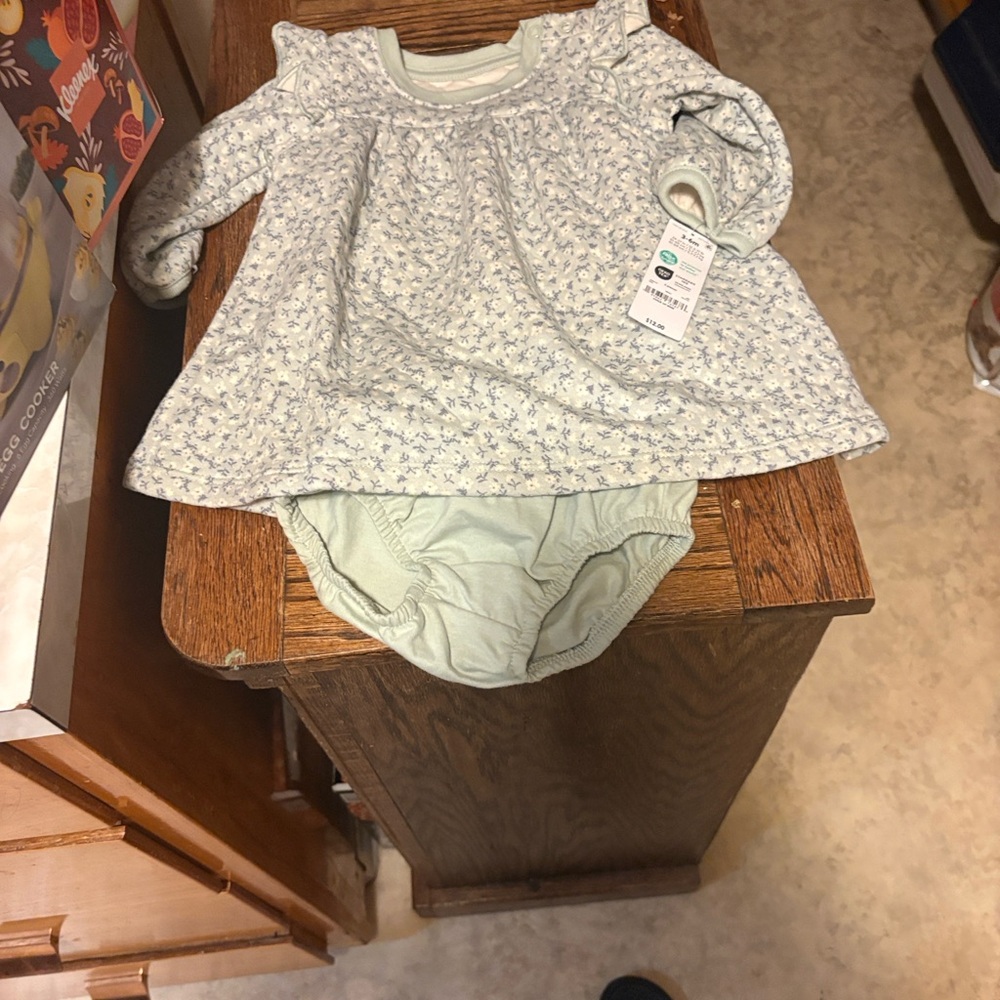 Carter's Blue Floral Dress with Bloomers